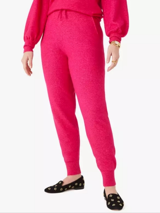 kate spade Pants - Kate Spade Cashmere Blend Joggers Pink Jewel Knit Lounge Pants M